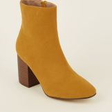 mustard-suedette-block-heel-ankle-boots